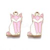 Rack Plating Alloy Enamel Pendants ENAM-S122-93-2