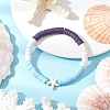Flat Round Handmade Polymer Clay Heishi Beaded Stretch Bracelets BJEW-JB11802-02-1