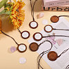 DIY Wood Pendant Decorations Making Kits HJEW-CA00077-5