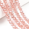 Electroplate Glass Beads Strands EGLA-A034-T6mm-A34-4