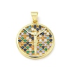 Brass with Cubic Zirconia Pendants FIND-Z023-09C-02-1