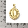 Rack Plating Brass Micro Pave Clear Cubic Zirconia Pendants KK-G500-02B-G-3