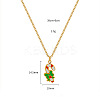 Christmas 304 Stainless Steel Enamel Pendant Necklaces FS-WGDAA96-07-1