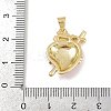 Brass FireBrick Enamel Pendants X-KK-P323-05G-3