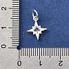925 Sterling Silver Pave Clear Cubic Zirconia Star Charms STER-A048-01S-3