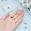 5 Pairs 5 Colors Hypoallergenic Bioceramics Zirconia Ceramic Stud Earrings for Sensitive Ears EJEW-BBC0001-42B-3