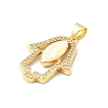 Brass Micro Pave Clear Cubic Zirconia Pendants KK-A221-07G-2