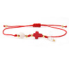 Plastic Imitation Pearl Charm Bracelets GR7958-5-1
