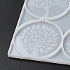 Flat Round with Tree of Life Pendant Silicone Molds DIY-L071-04-5