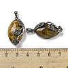 Natural Tiger Eye Horse Eye Pendants G-F766-01AS-08-3