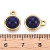 Dyed Natural Lapis Lazuli Half Round Charms STAS-N109-213D-G-3