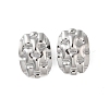 Oval 304 Stainless Steel Earrings EJEW-O004-17P-2