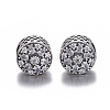 Hollow 925 Sterling Silver European Beads OPDL-L017-037TAS-1