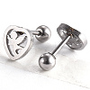 Tarnish Resistant 201 Stainless Steel Barbell Cartilage Earrings EJEW-R147-35-3