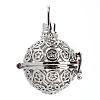 Rack Plating Brass Cage Pendants KK-S751-039P-1