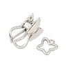 Brass Micro Pave Clear Cubic Zirconia Box Clasps KK-Z078-36P-2