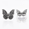 Adjustable Tibetan Style Alloy Cuff Rings X-TIBE-R318-01-RS-1