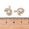 Brass Micro Pave Clear Cubic Zirconia Pendants KK-A259-21G-3