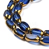 Electroplate Transparent Glass Beads Strands EGLA-Q127-A01-01C-3