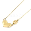 Ion Plating(IP) 304 Stainless Steel Heart Pendant Necklaces for Women NJEW-K276-12G-1