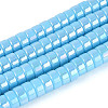 AB Color Plated Opaque Glass Beads Strands GLAA-T026-3x6mm-P06-1