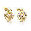 Brass Micro Pave Cubic Zirconia Pendants KK-N231-240-1