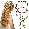 2Pcs 2 Colors Polyester Artificial Rose Garland Headbands Hair Vine AJEW-CP0008-26B-1