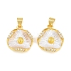 Brass Micro Clear Cubic Zirconia Peg Bails Pin Pendants KK-CBA6A75-52A-G-1