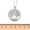 Alloy Hollow Tree of Life Pendant Necklaces for Women Men NJEW-C089-02P-3
