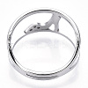 Non-Tarnish 304 Stainless Steel High-Heeled Shoes Adjustable Ring for Women RJEW-T027-07P-4