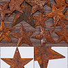 50Pcs 5 Styles Rust Iron Bell with Star Pendants IFIN-CN0001-02-6