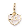 Cubic Zirconia Charms KK-G363-09G-04-1