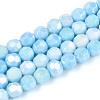 Anti-Tarnish Electroplate Glass Beads Strands X-EGLA-T021-6mm-15-01-1