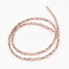 Eco-Friendly Long-Lasting Plated Non-magnetic Synthetic Hematite Smooth Beads Strands G-I175-34-3mm-RG-2