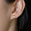 925 Sterling Silver with Synthetic Opal Cartilage Earrings FS-WG3DFDB-04-2