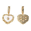 Brass Micro Pave Clear Cubic Zirconia Pendants KK-N233-217-1