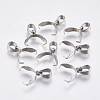 Tarnish Resistant 201 Stainless Steel Pinch Bails STAS-G174-12P-1