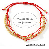 Adjustable Brass Round Beads Multi-starnd Bracelets XW4169-2-5