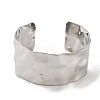 Non-Tarnish 304 Stainless Steel Textured Wide Open Cuff Bangles for Women BJEW-Z067-01P-02-2