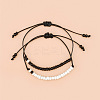 Personalized black and white rice bead wax thread woven bracelet jewelry UZ7262-1
