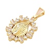 Religion Brass Pave Cubic Zirconia Pendants CU-CBA83A6-01D-G04-2