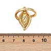 Brass Micro Pave Cubic Zirconia Cuff Rings for Women RJEW-L132-03G-01-5
