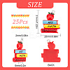25Pcs Opaque Resin Pendants for Teachers' Day RESI-SC0002-42-2