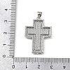 Brass Micro Pave Cubic Zirconia Pendants KK-S528-04GP-3