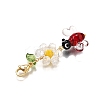 Handmade Lampwork Bees Pendant Decorations HJEW-TA00348-5