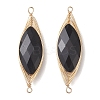 Faceted Glass Horse Eye Links Connector Charms PALLOY-JF04803-1