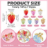 14Pcs 7 Styles Transparent Acrylic with Alloy Pendants TACR-TA0001-86-4