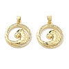Brass Micro Pave Cubic Zirconia Pendants KK-Z098-01G-01-1