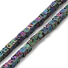 Electroplated Natural Lava Rock Beads Strands G-Q1009-B01-02H-1