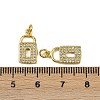 Brass Micro Pave Cubic Zirconia Pendants KK-I358-038G-3